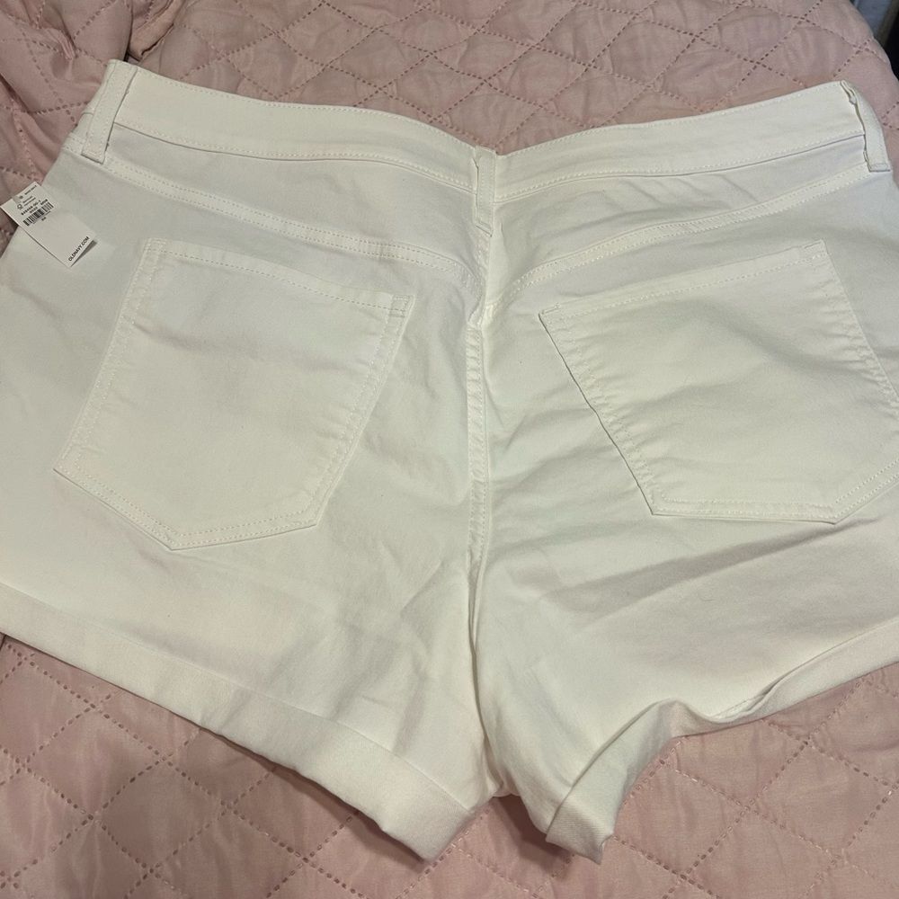 NWT Old Navy high rise WOW White Jean Shorts - Picture 7 of 10